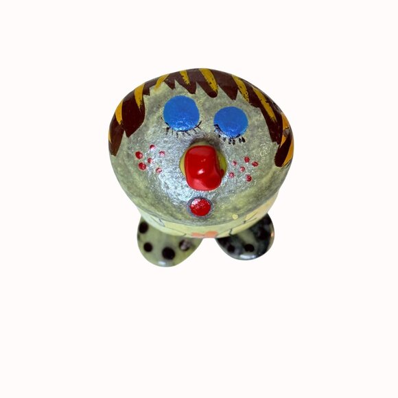 Praying Pet Rock Kitsch Art Stone Figurine VTG Funky 70s Home Office Cartoonish - Picture 6 of 13
